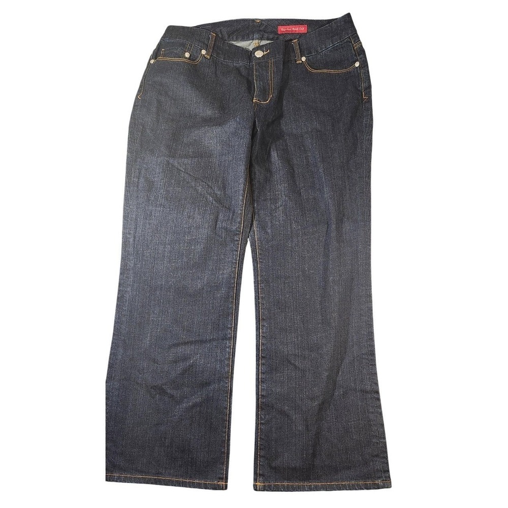 Seven7 Jeans Womens 18 Plus Blue‎ Dark Wash Regular Bootcut Stretch Denim Pants